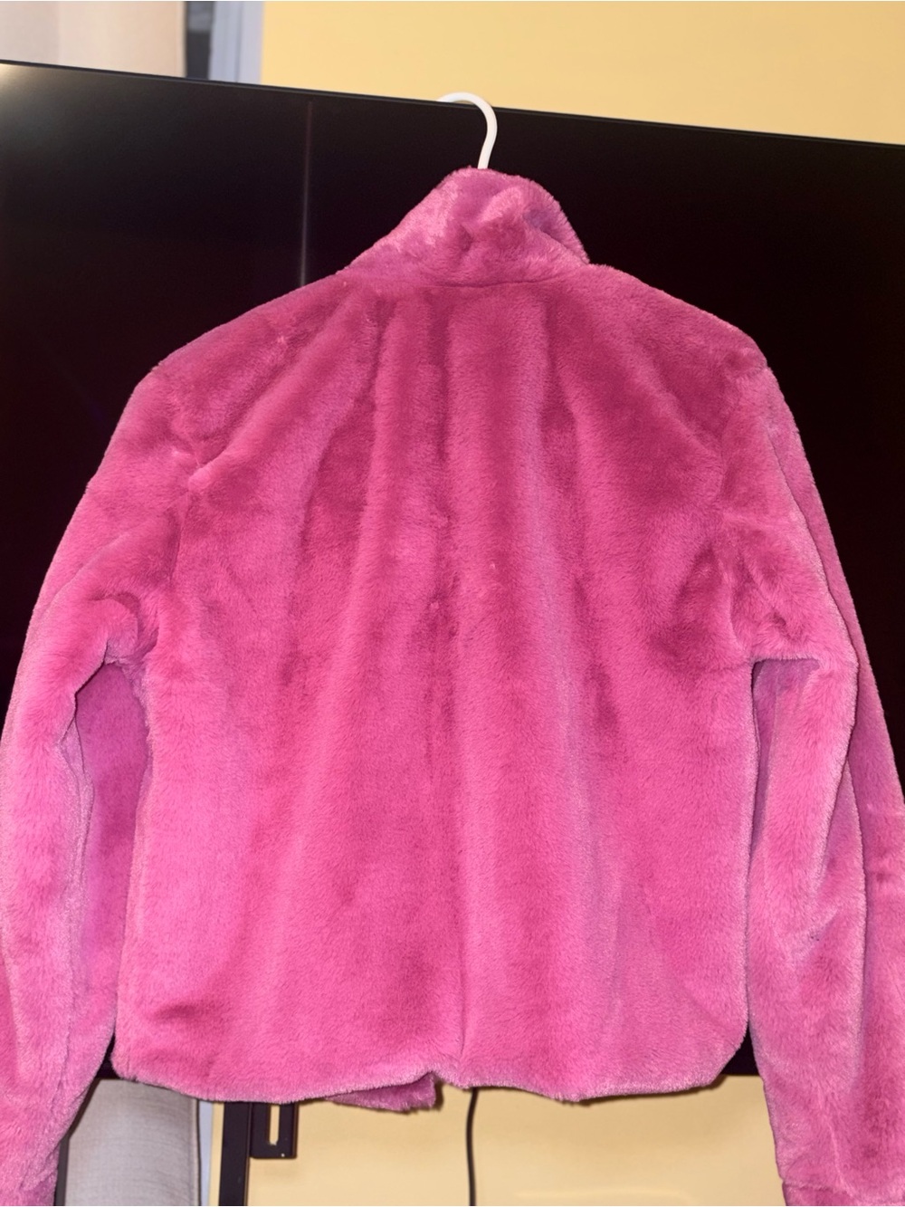 Crave Fame Pink Plush Faux-Fur Jacket - Picture 4 of 4